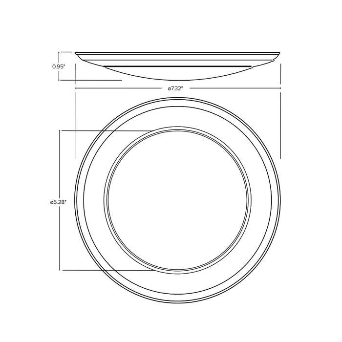 ESL-DSK-6-15W-42750 Disk Series 6" LED Surface Mount, 5CCT Selectable