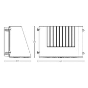 ESL-FCWP-65110W-23050 65W / 85W / 110W LED Full Cut Off Wall Pack, 3CCT & Wattage Selectable, 120-277V