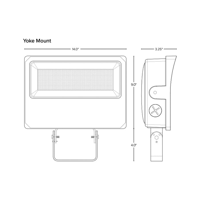 ESL-FLD-105150W-13050 105W / 120W / 150W LED Flood Light, 3CCT & Wattage Selectable