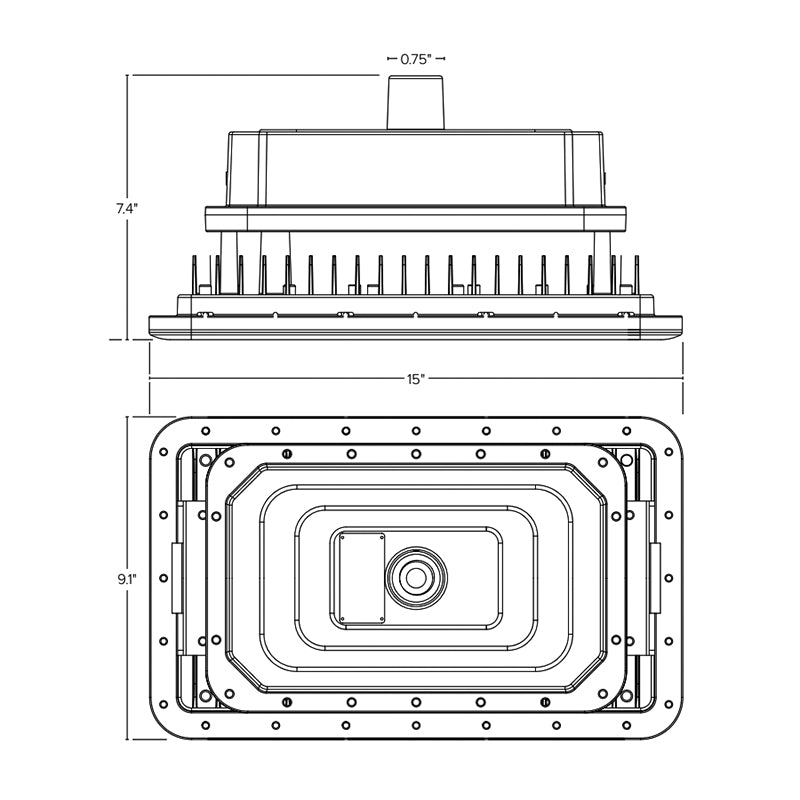 ESL-HZFL-L150W-2 Hazardous 150W LED Flood Light, Class 1 Division 2
