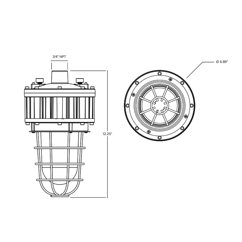 ESL-HZJJ-30W-1 Hazardous 30W LED Jelly Jar, Class 1 Division 1