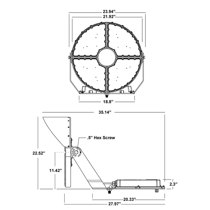 ESL-SPT-850W-250 Stadia 850W LED Sport Light, Classic Mount