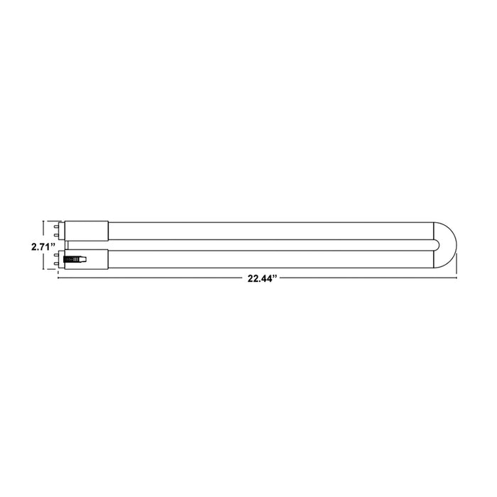 ESL-T8NUAB-13W-F13550 13W T8 LED Narrow U-Bend Tube, Type AB, G13 Base, 3CCT Selectable