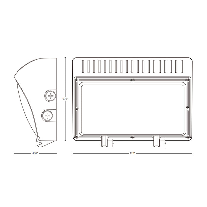ESL-WP-4070W-63050 40W / 55W / 70W LED Wall Pack, 3CCT & Wattage Selectable