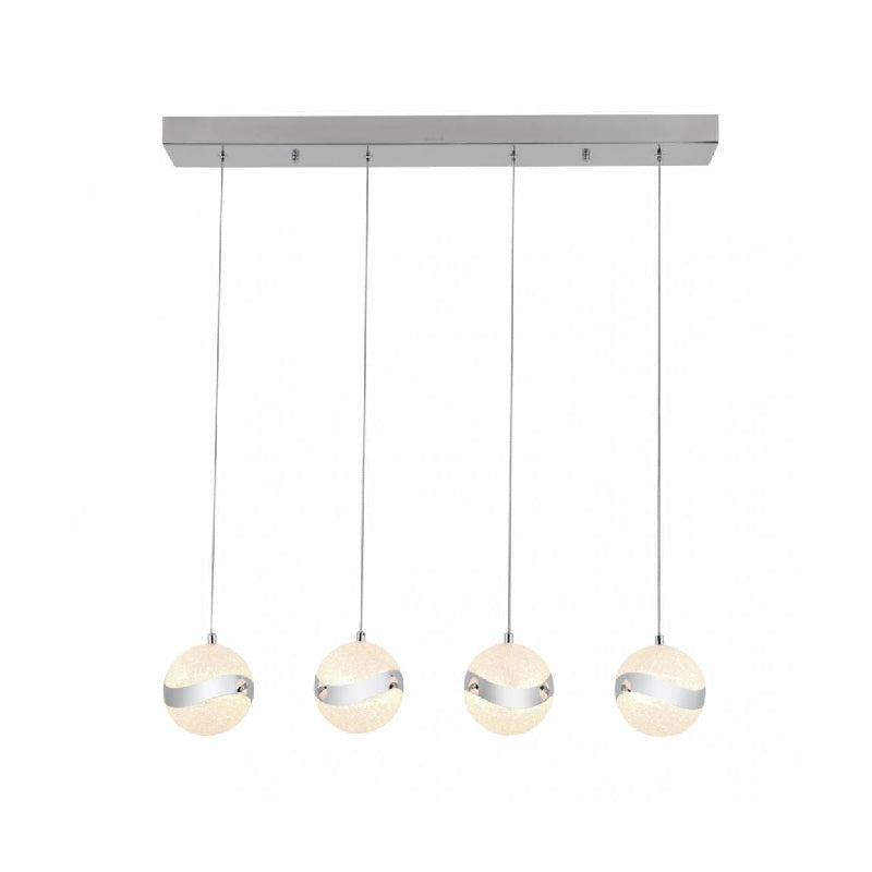 PDT-4WA Wavey 4-light Integrated LED Pendant