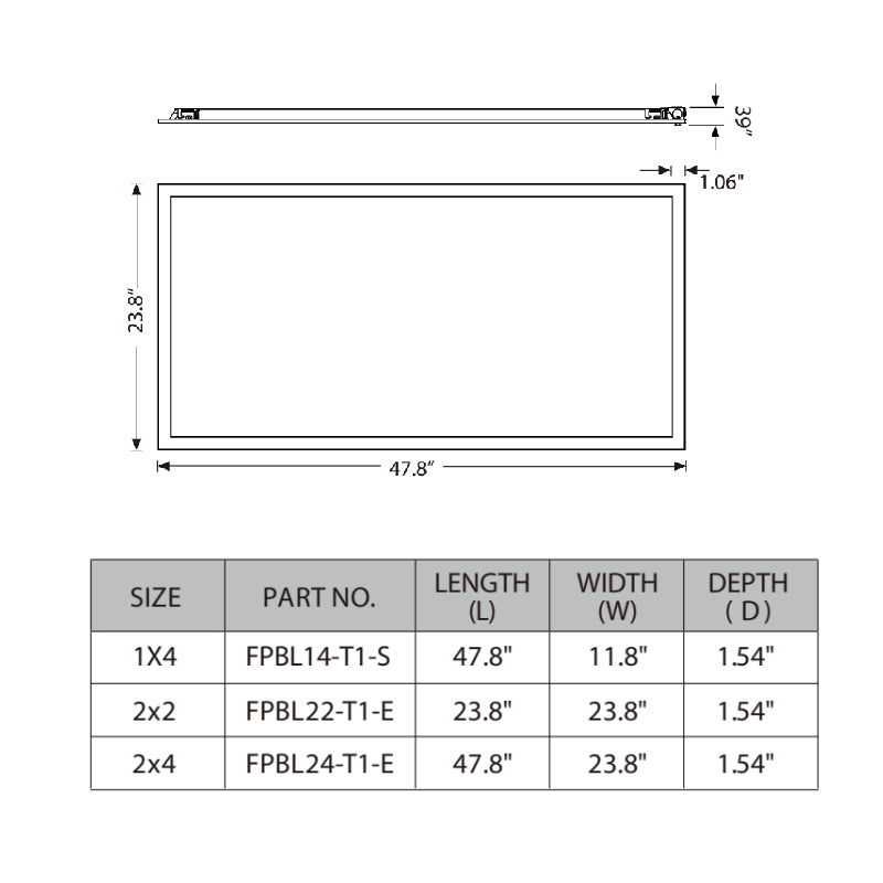 G2E DUO FPBL-T 2x4 30W/35W/40W LED Backlit Flat Panel, 3CCT Selectable, Up to 5136 lm,  0-10 Dimming, 120-277V