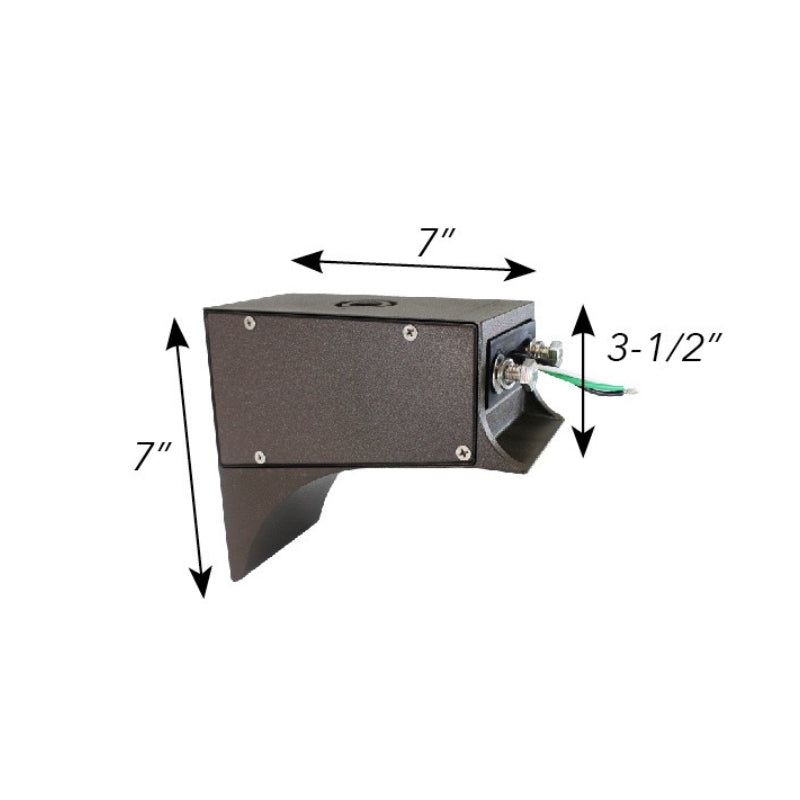 Straight Extension Arm for Shoe Box Application, with K/O to Install PC or Sensor