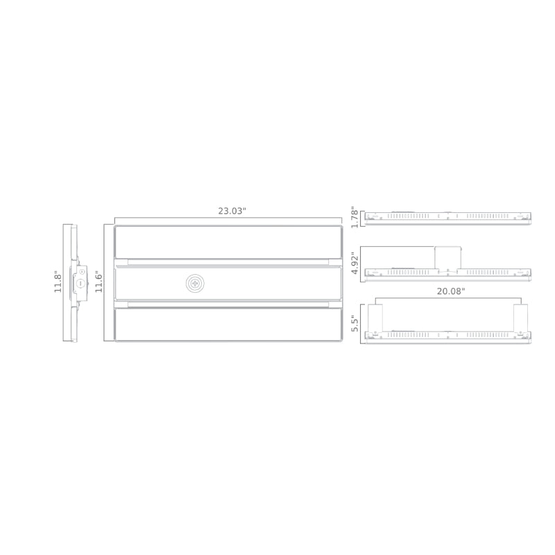 LLHB320 Titan-II 210W/255W/320W LED High Bay, CCT Select, Up to 48320 Lumens, Dimmable, 120-277V