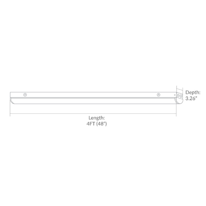 LLSN 4-ft 24W/32W/40W LED Strip Light, CCT Select