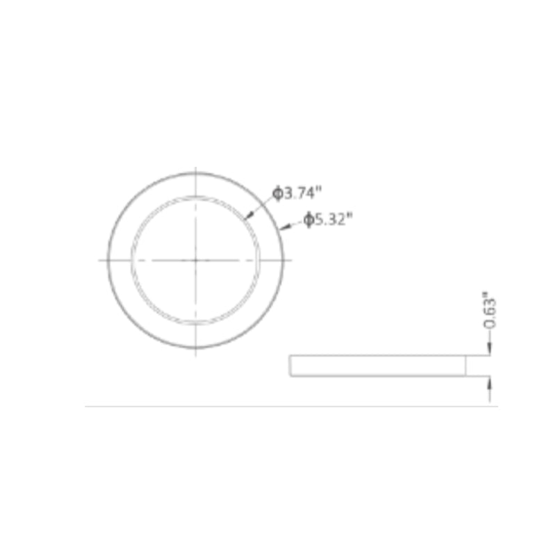 LSMT4 Crescent 4" 10W LED Surface Mount Downlight, CCT Select