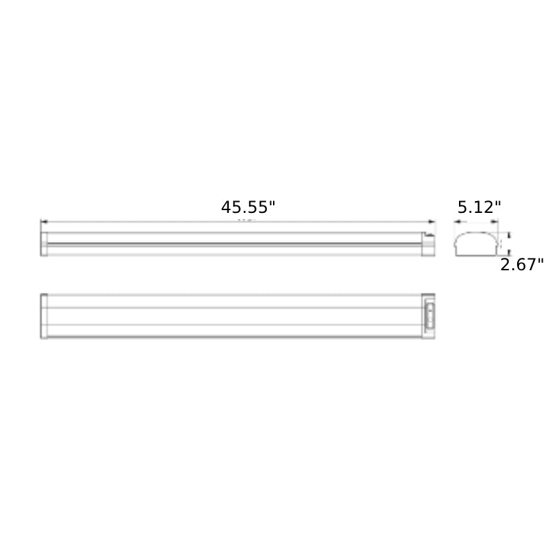 LWRL4 Waymark 4-ft 35W/40W/45W/50W LED Wraparound, CCT/Wattage Selectable, Up to 6250 Lumens, Dimmable, 120-277V