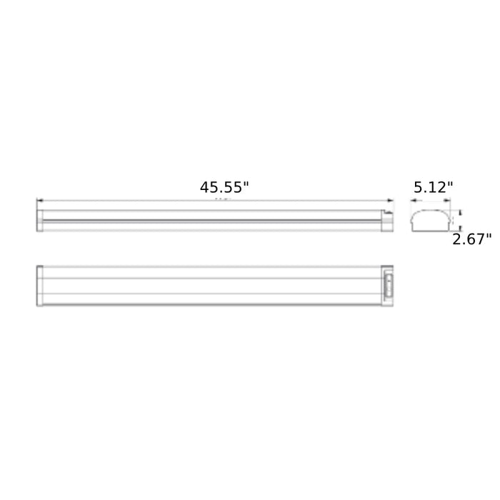LWRL4 Waymark 4-ft 35W/40W/45W/50W LED Wraparound w/ Emergency Driver, CCT Selectable, Up to 6250 Lumens, Dimmable, 120-277V