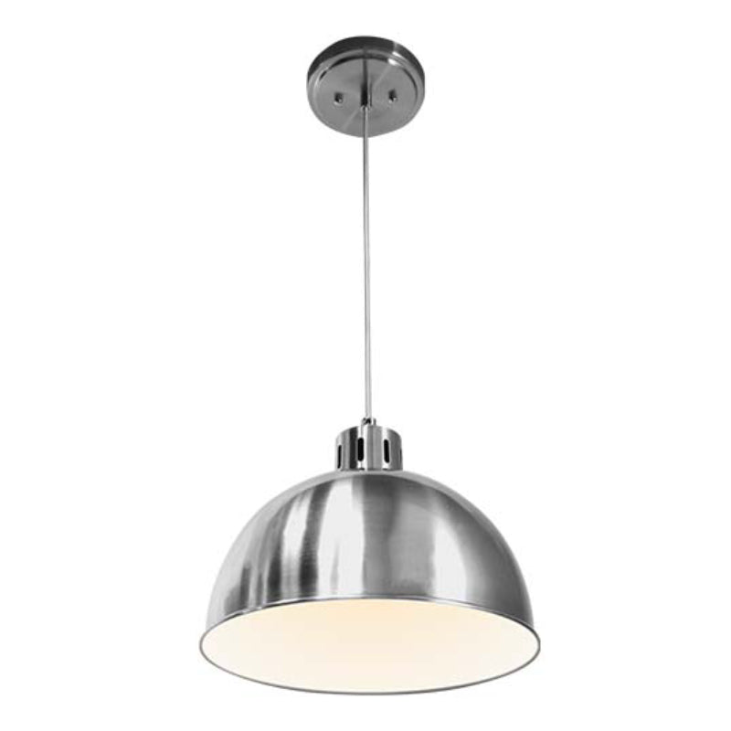 MPM 1-lt 11" Metal Dome Shade Pendant Light - Nickel