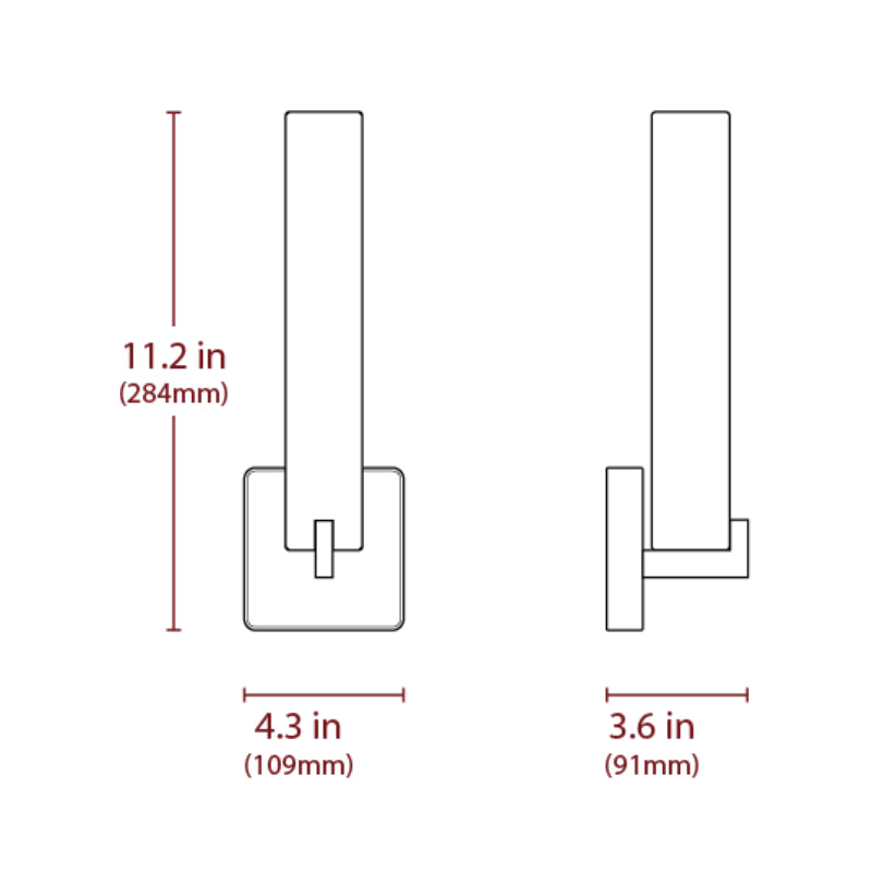 MSC 1-lt 11" Tall LED Cylindrical Wall Sconce