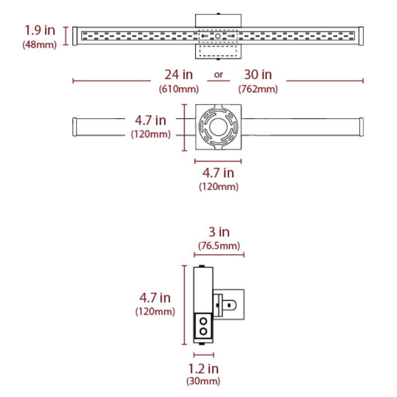 MVM 1-lt 30" LED Vanity