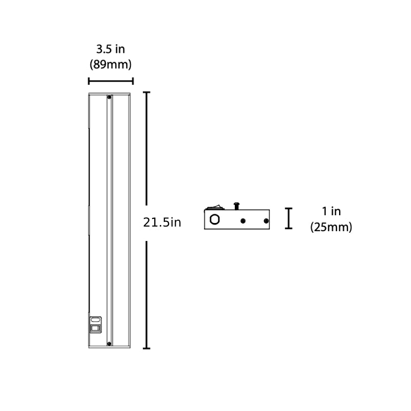 NUC521 21" CCT Selectable LED Under Cabinet