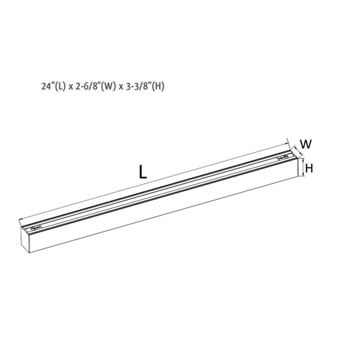2FT LED Louver Version Linear Lights (Add-On Option, Fixture Not Included)