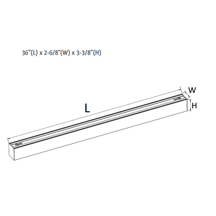 3FT LED Louver Version Linear Lights (Add-On Option, Fixture Not Included)