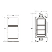 PT-3WS-BT-B Battery 3 Button Wall Switch