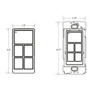 PT-5WS-BT-B Battery 5 Button Wall Switch