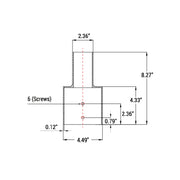 PT-AL-P-VRT2-1 Vertical Round Tenon Pole Bracket