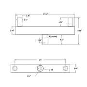 PT-AL-P-VRT2-2-LG Large Vertical Round Tenon Pole Bracket
