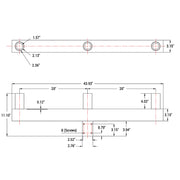 PT-AL-P-VRT2-3 Vertical Round Tenon Pole Bracket