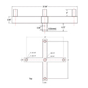 PT-AL-P-VRT2-4-LG Large Vertical Round Tenon Pole Bracket