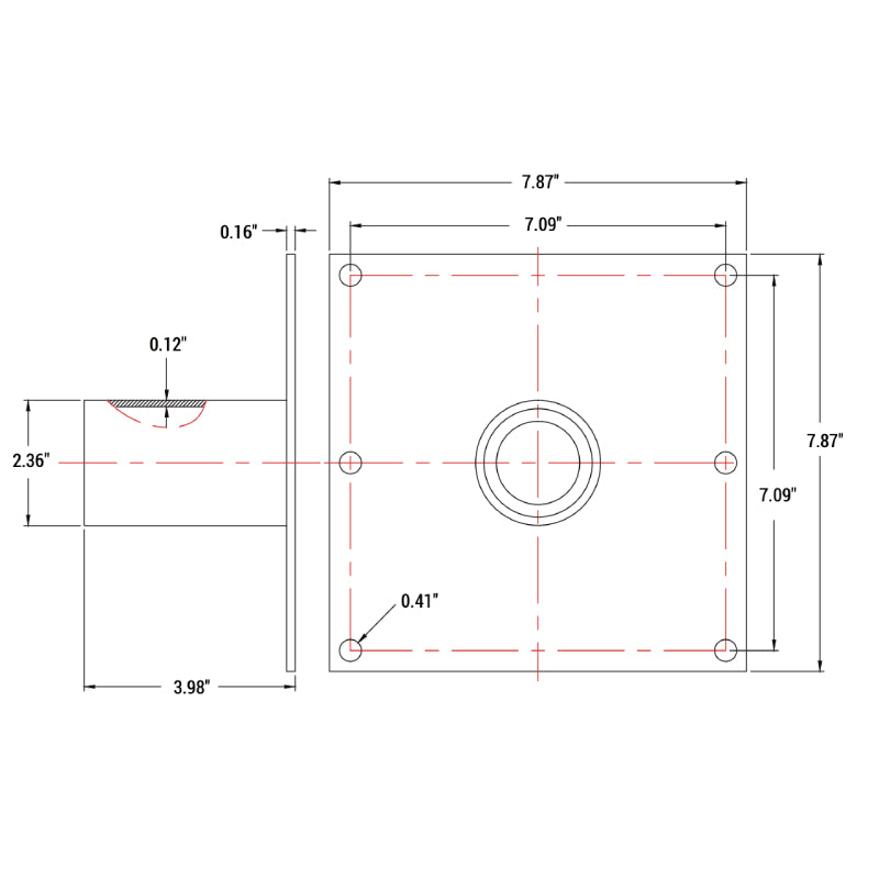 PT-AL-P-WMB2-2 Wall Mount Straight Bracket