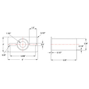 PT-AL-P-WMB2-3 Wall Mount Straight Bracket