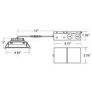 4" LED Recessed Round Gimbal with 5CCT