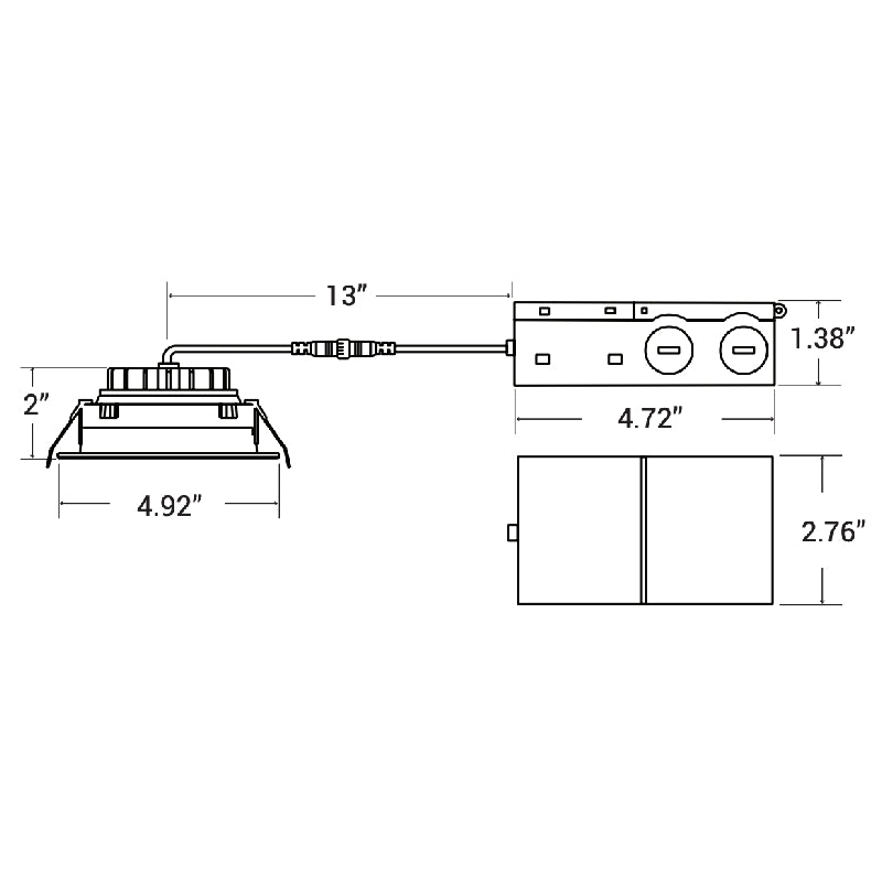 4" LED Recessed Round Gimbal with 5CCT