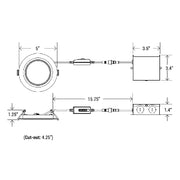 4" Slim Baffle Recessed Downlight with CCT Selector