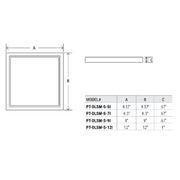 5" Square LED Surface Mount Downlight with Multiple CCT