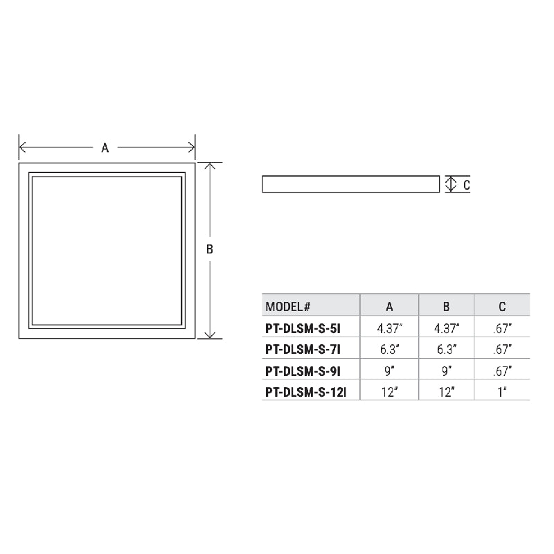 7" Square LED Surface Mount Downlight with Multiple CCT