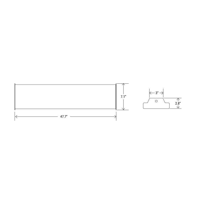 4' LED Eco-Slim Wraparound Luminaire with CCT and Wattage Selector