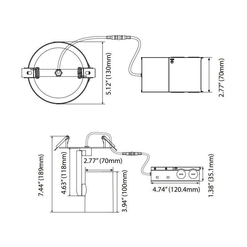 RMP Series 9W/12W/15W LED Monopoint, 5CCT Selectable, 120V