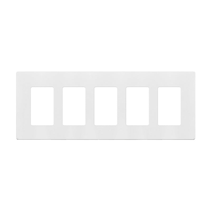 Enerlites SI8835-W 5-Gang Safety Cover Screwless Wall Plates