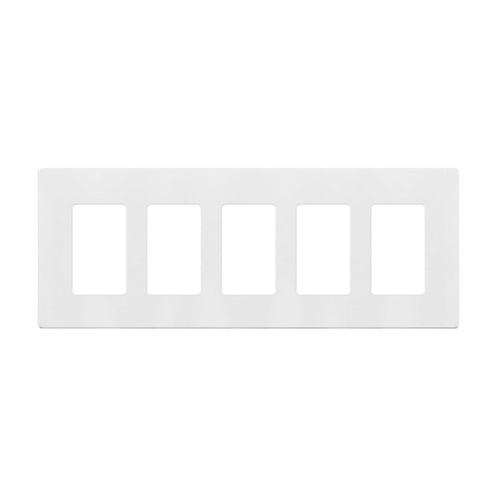 Enerlites SI8835-W 5-Gang Safety Cover Screwless Wall Plates