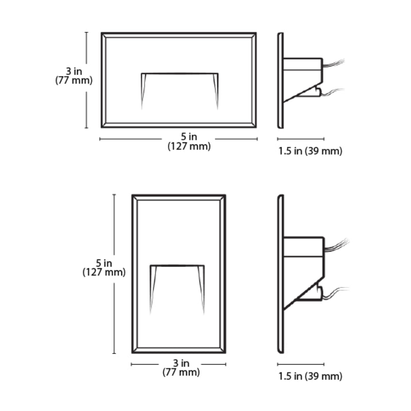 STW 1-lt 5" LED Horizontal Step Light
