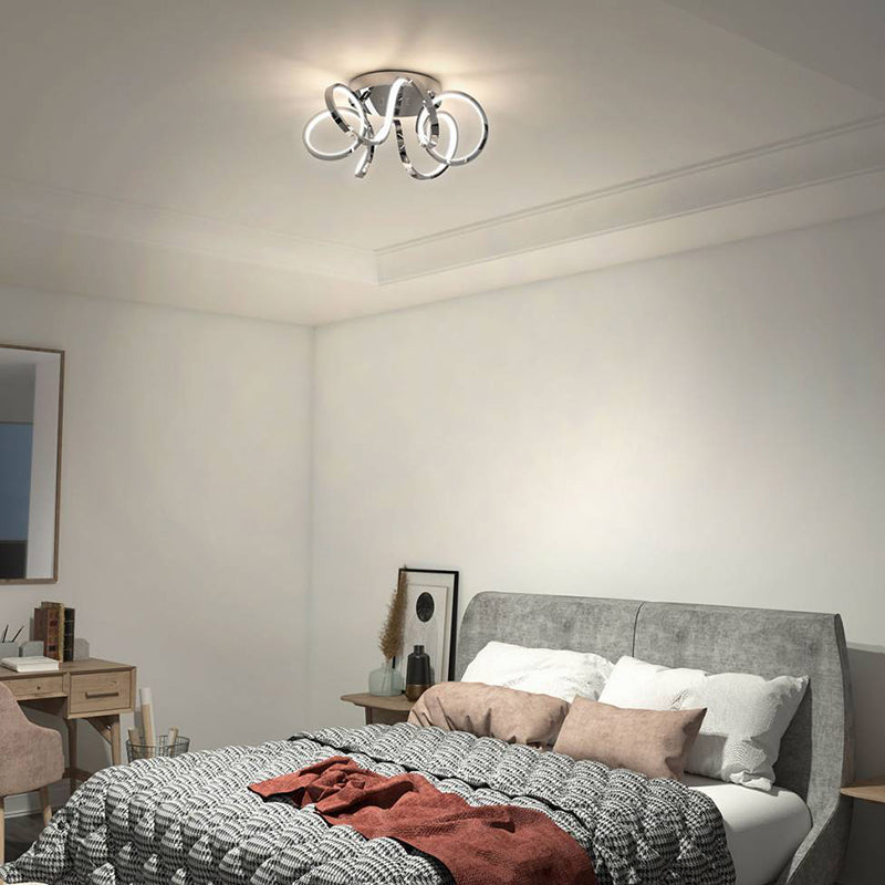 FM-SR-CR Swirl Ribbon 1-lt 20" LED Flush Mount