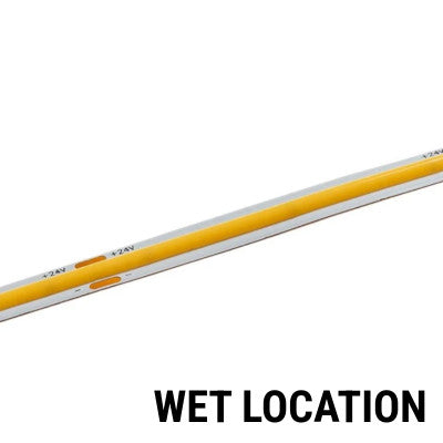 Premium COB LED Strips 24V 4.5W/Ft 480 LEDs 10mm Dimmable Outdoor (IP65) 16 Ft