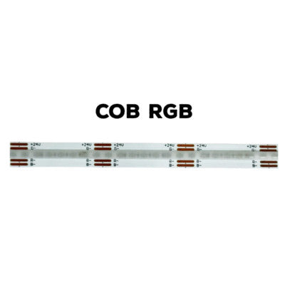 Color Changing COB RGB Strips 24V 4.5W/Ft 10mm Dimmable Indoor (IP20)