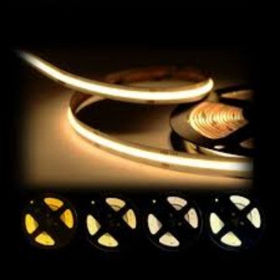 Premium COB LED Strips 24V 4.5W/Ft 480 LEDs, 10mm, Dimmable,  Indoor (IP20) 16 Ft