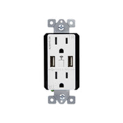 WF2UM-W Wi-Fi Smart Tamper-Resistant Decorator Duplex Receptacle with Dual USB Ports