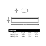 WPC3 2-ft 16W/20W/24W LED Linear Wrap, 3CCT