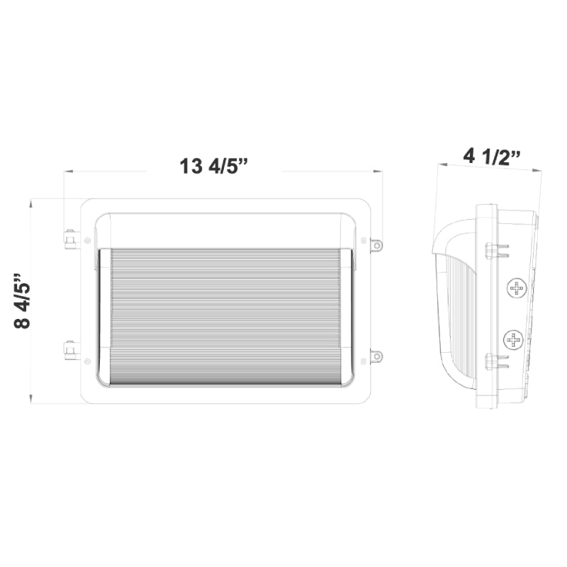 Westgate WPFX 40W/60W/80W LED Flat Wall Pack, 3CCT Selectable