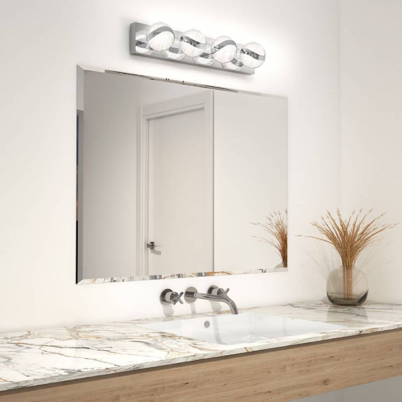 VAN-W-CCR Wavely 4-lt 27" LED Vanity