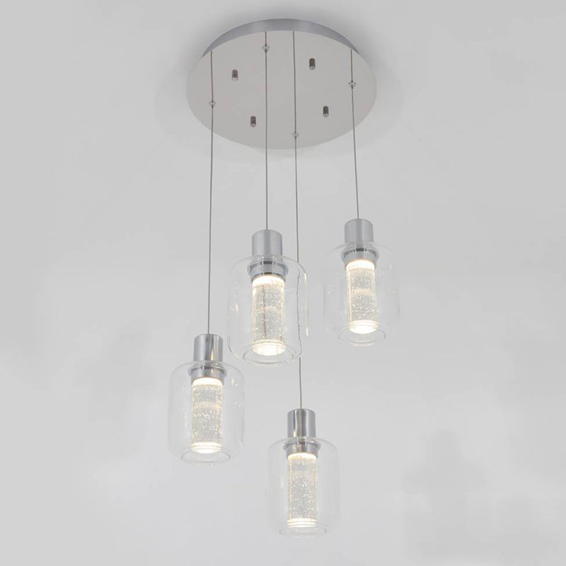 CHG4LS Champagne Globe 4-lt 14" LED Pendant