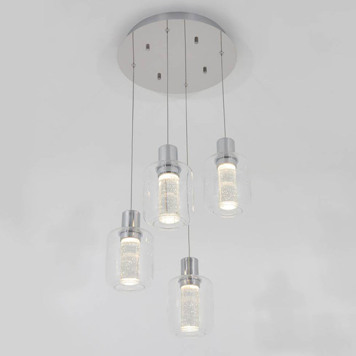 CHG4LS Champagne Globe 4-lt 14" LED Pendant